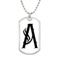 Initial A v001-24 - Luxury Dog Tag Necklace