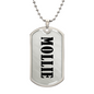 Mollie v01 - Luxury Dog Tag Necklace