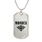 Monica v01a - Luxury Dog Tag Necklace