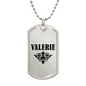 Valerie v01a - Luxury Dog Tag Necklace