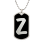 Initial Z v2b - Luxury Dog Tag Necklace