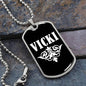 Vicki v03a - Luxury Dog Tag Necklace