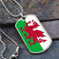 Welsh Flag - Luxury Dog Tag Necklace