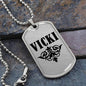 Vicki v01a - Luxury Dog Tag Necklace