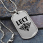 Lucy v01a - Luxury Dog Tag Necklace