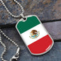 Mexican Flag - Luxury Dog Tag Necklace