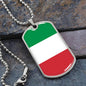 Italian Flag - Luxury Dog Tag Necklace