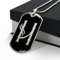 Initial H v001-22 - Luxury Dog Tag Necklace