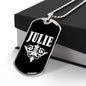 Julie v03a - Luxury Dog Tag Necklace
