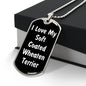 Love My Soft Coated Wheaten Terrier v6 - Luxury Dog Tag Necklace