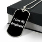 Love My Greyhound v6 - Luxury Dog Tag Necklace