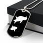 Mama Penguin With 1 Chick v3 - Luxury Dog Tag Necklace