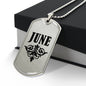June v01a - Luxury Dog Tag Necklace