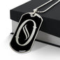 Initial O v001-22 - Luxury Dog Tag Necklace