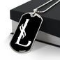 Initial L v001-23 - Luxury Dog Tag Necklace