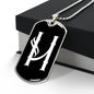 Initial H v001-23 - Luxury Dog Tag Necklace
