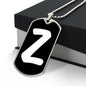Initial Z v3b - Luxury Dog Tag Necklace