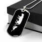Mama Lioness With 1 Cub v3 - Luxury Dog Tag Necklace