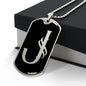 Initial J v001-22 - Luxury Dog Tag Necklace