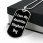 Love My Anatolian Shepherd Dog v6 - Luxury Dog Tag Necklace