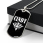 Cindy v03a - Luxury Dog Tag Necklace