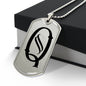 Initial Q v001-21 - Luxury Dog Tag Necklace