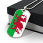 Welsh Flag - Luxury Dog Tag Necklace