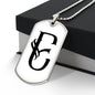 Initial E v001-24 - Luxury Dog Tag Necklace