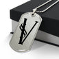 Initial V v001-21 - Luxury Dog Tag Necklace
