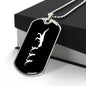 Mama Dinosaur With 3 Hatchlings v3 - Luxury Dog Tag Necklace