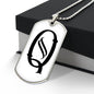 Initial Q v001-24 - Luxury Dog Tag Necklace