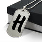 Initial H v1b - Luxury Dog Tag Necklace