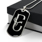 Initial E v001-22 - Luxury Dog Tag Necklace