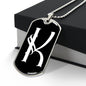 Initial K v001-23 - Luxury Dog Tag Necklace