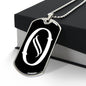Initial O v001-23 - Luxury Dog Tag Necklace