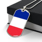 French Flag - Luxury Dog Tag Necklace