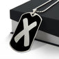 Initial X v2b - Luxury Dog Tag Necklace