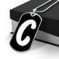 Initial C v3b - Luxury Dog Tag Necklace