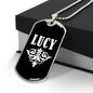 Lucy v03a - Luxury Dog Tag Necklace
