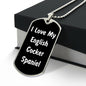 Love My English Cocker Spaniel v6 - Luxury Dog Tag Necklace