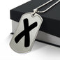 Initial X v1b - Luxury Dog Tag Necklace