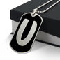 Initial U v2b - Luxury Dog Tag Necklace