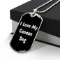 Love My Canaan Dog v6 - Luxury Dog Tag Necklace