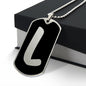 Initial L v2b - Luxury Dog Tag Necklace