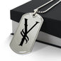 Initial Y v001-21 - Luxury Dog Tag Necklace