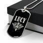 Lucy v02a - Luxury Dog Tag Necklace