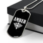 Amber v03a - Luxury Dog Tag Necklace
