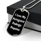 Love My Portuguese Podengo Pequeno v6 - Luxury Dog Tag Necklace