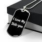 Love My Shih-poo v6 - Luxury Dog Tag Necklace
