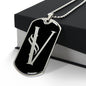 Initial V v001-22 - Luxury Dog Tag Necklace